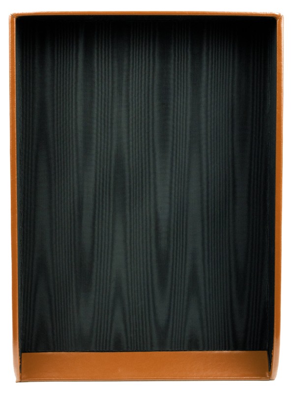 Briefablagekorb für DIN A4 CAMBRIDGE Top Grain Rindspaltleder hellbraun